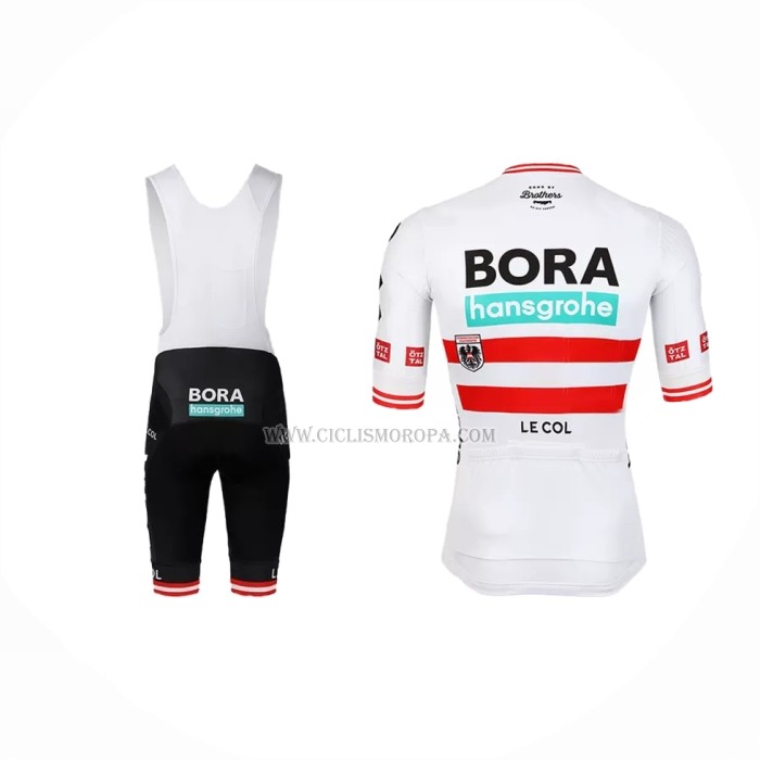 2022 Ropa Ciclismo Bora-hansgrone Rojo Blanco Mangas Cortas y Culotte Corto